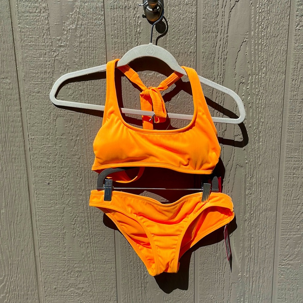 Xhiliration orange bikini. Size M. NWT.